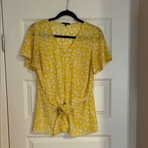 Yellow Patterned Women's Top